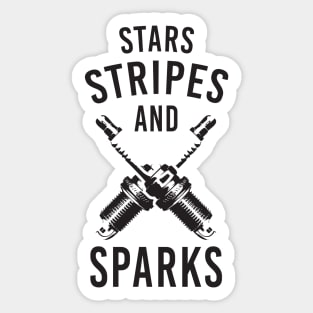 stars stripes and sparks Sticker